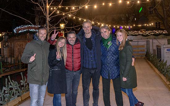 Christian Fischer, Sarah Hausmann, Pedro da Silva, Max Stapf, Werner Hochreiter und Eva (Freundin Werner Hochreiter) (©Foto: Christian Habel)